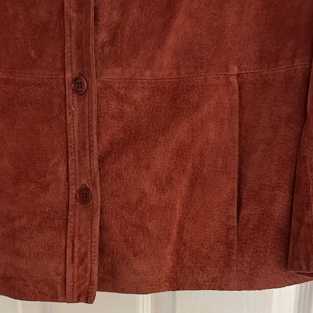 Caslon Rust Suede Button-Front Jacket - image 3